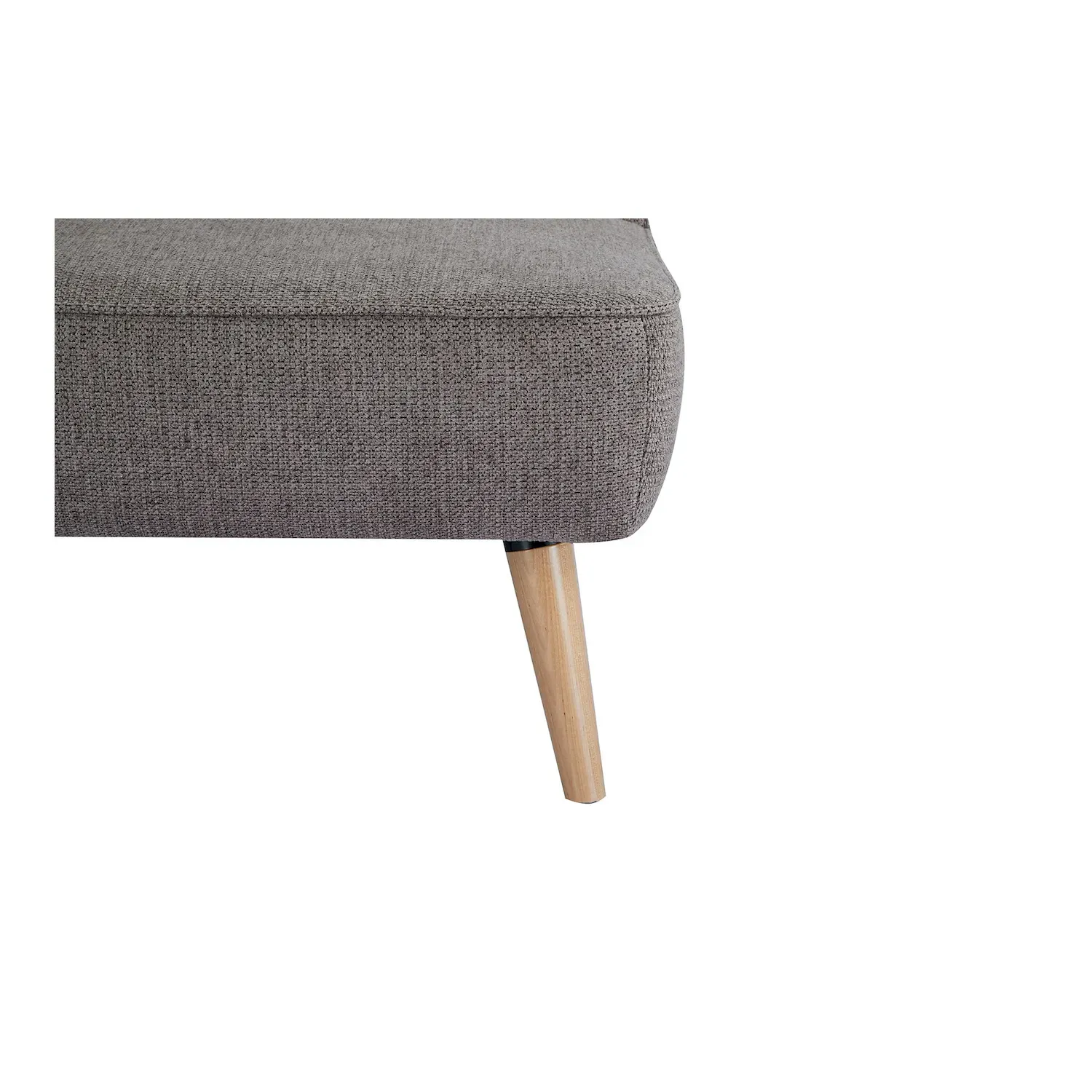 Sofa rozkładana SWAN 113x186cm brązowy drewniane nóżki - 1350005