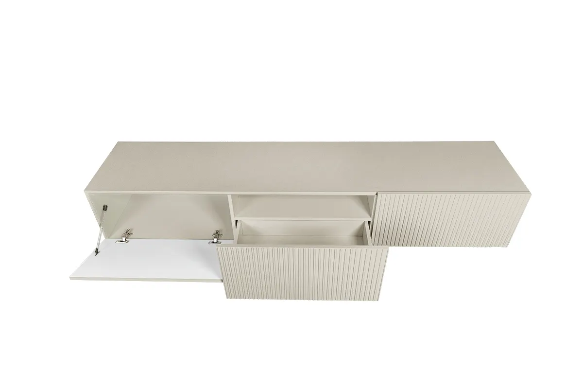 Szafka RTV NICOLE 200 z szufladą - kremowa - wisząca - B_55543