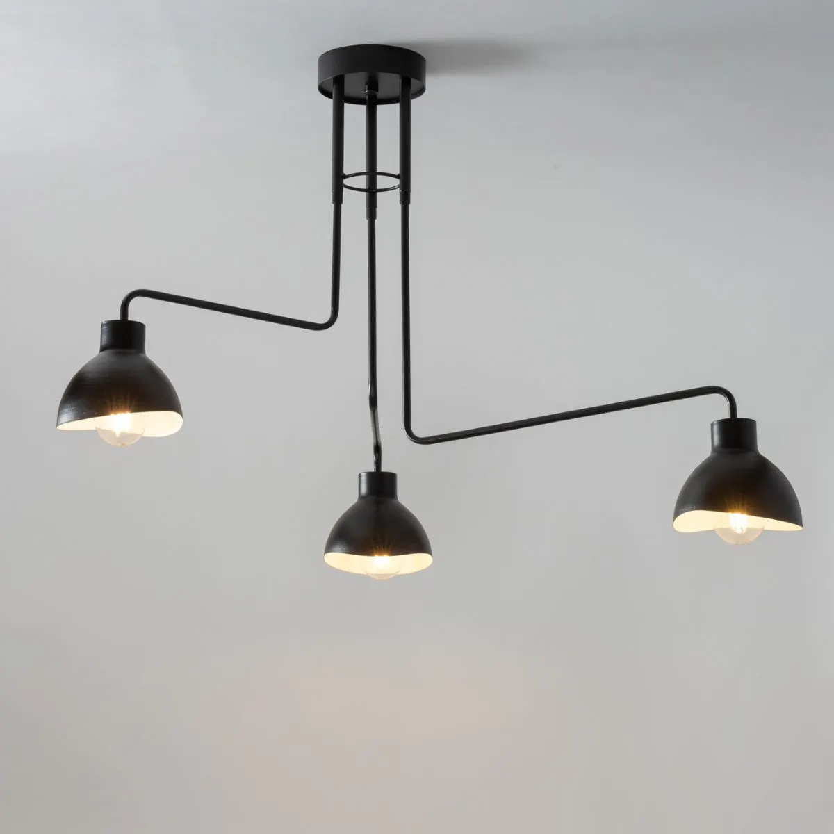 Lampa sufitowa/plafon HOLI 3 czarno-biała - SI_32449