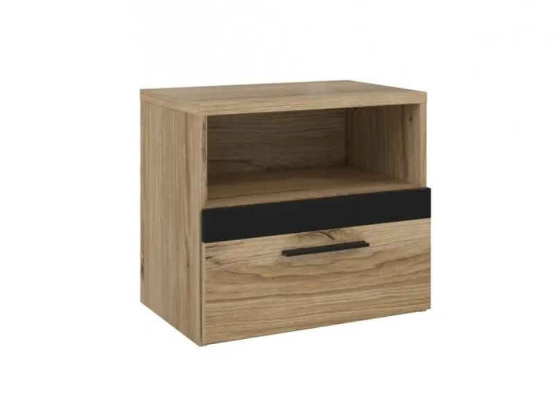 Szafka nocna z szufladą i półką DALATE dąb katania