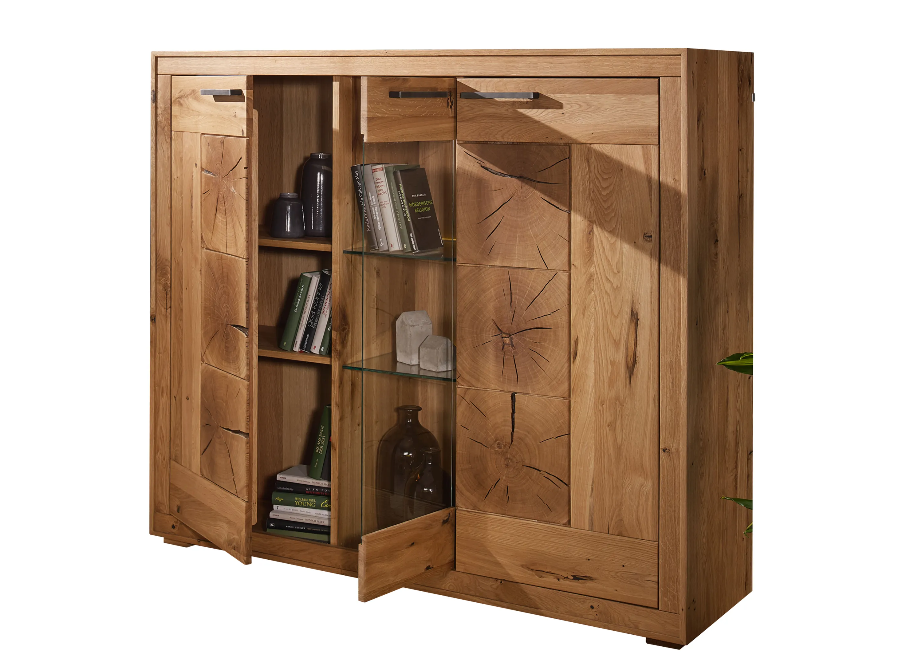 Kredens II Cornflower 2-drzwiowy, dąb olejowany 150 cm - GK_1033150811