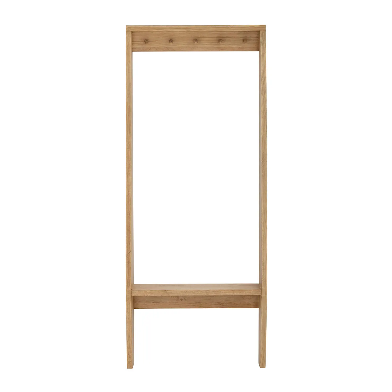 Wieszak drewniany VANCE 40 cm z półką naturalny Wieszak drewniany VANCE 40 cm z półką naturalny