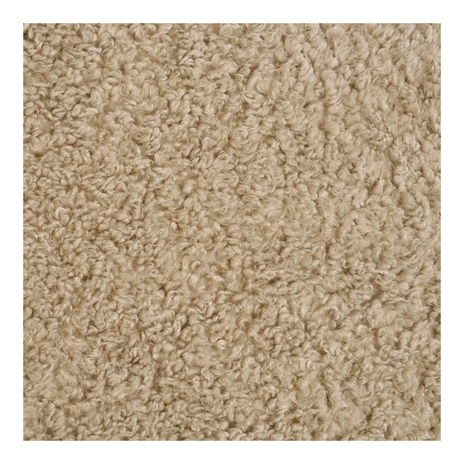 Fotel wypoczynkowy LUNARO boucle beżowy brązowy - 1101178