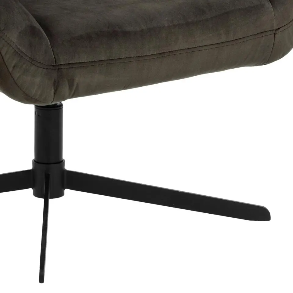 Fotel obrotowy pikowany LUCY Szaro- brązowy - 0000086656