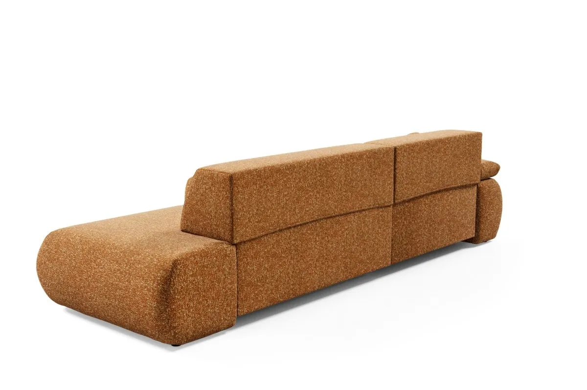 Narożnik rozkładany z pojemnikiem PUENTE 286 cm lewostronny rdzawy - PUENTE_NAR_PUENTE52_L