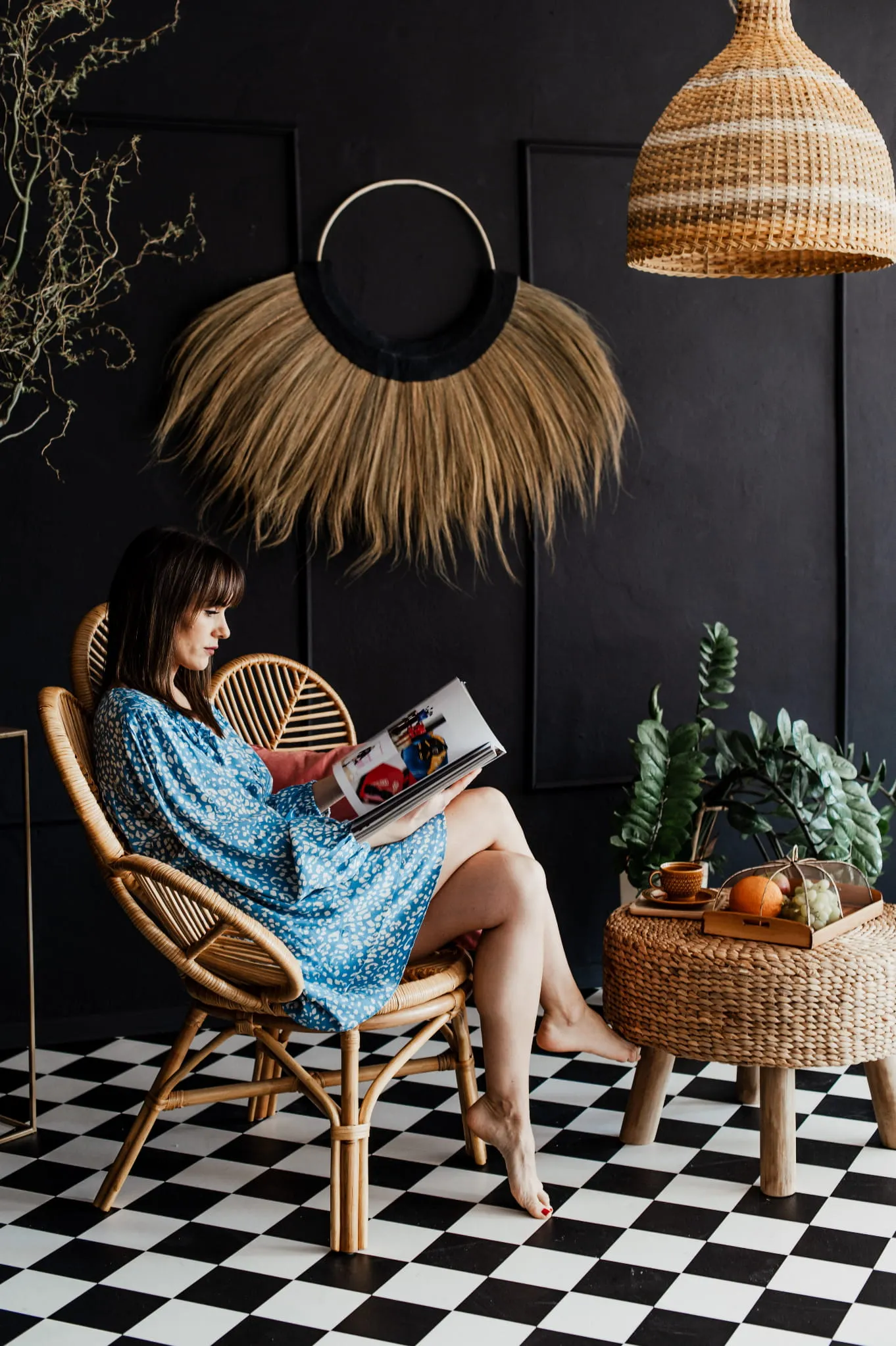 DEKORACJA ŚCIENNA TRAWA MORSKA NATURALNA - MMHA008N