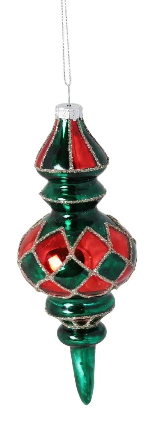 Bombka szklana 6 sztuk ZIELONO-CZERWONA 4967 Bombka szklana 6 sztuk ZIELONO-CZERWONA 4967