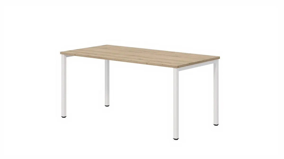 Biurko OP-LITE K II z regulacją wysokości dąb naturalny biały 120x60x74(78)cm