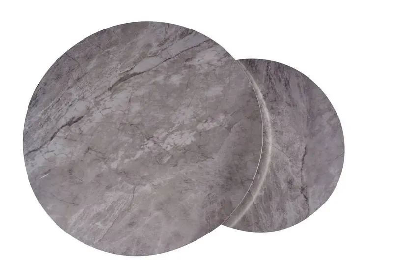 Zestaw stolików PORTAFINO B Szary FI80 FI60 Chrom - PORTAFINOBSZCH