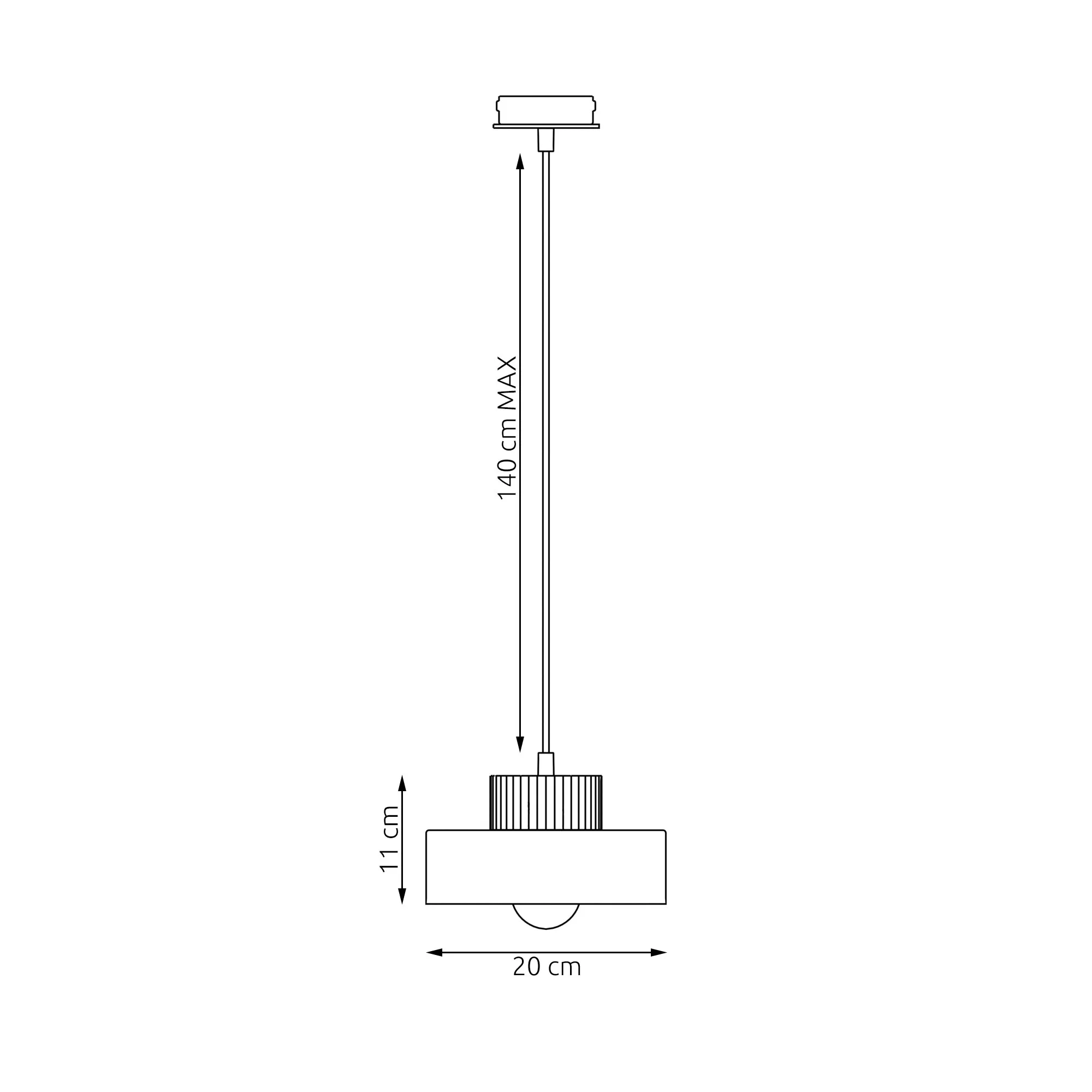 lampa sufitowa, lampa wisząca, zawieszenie długie, wysokość 140 cm, kolor metaliczny