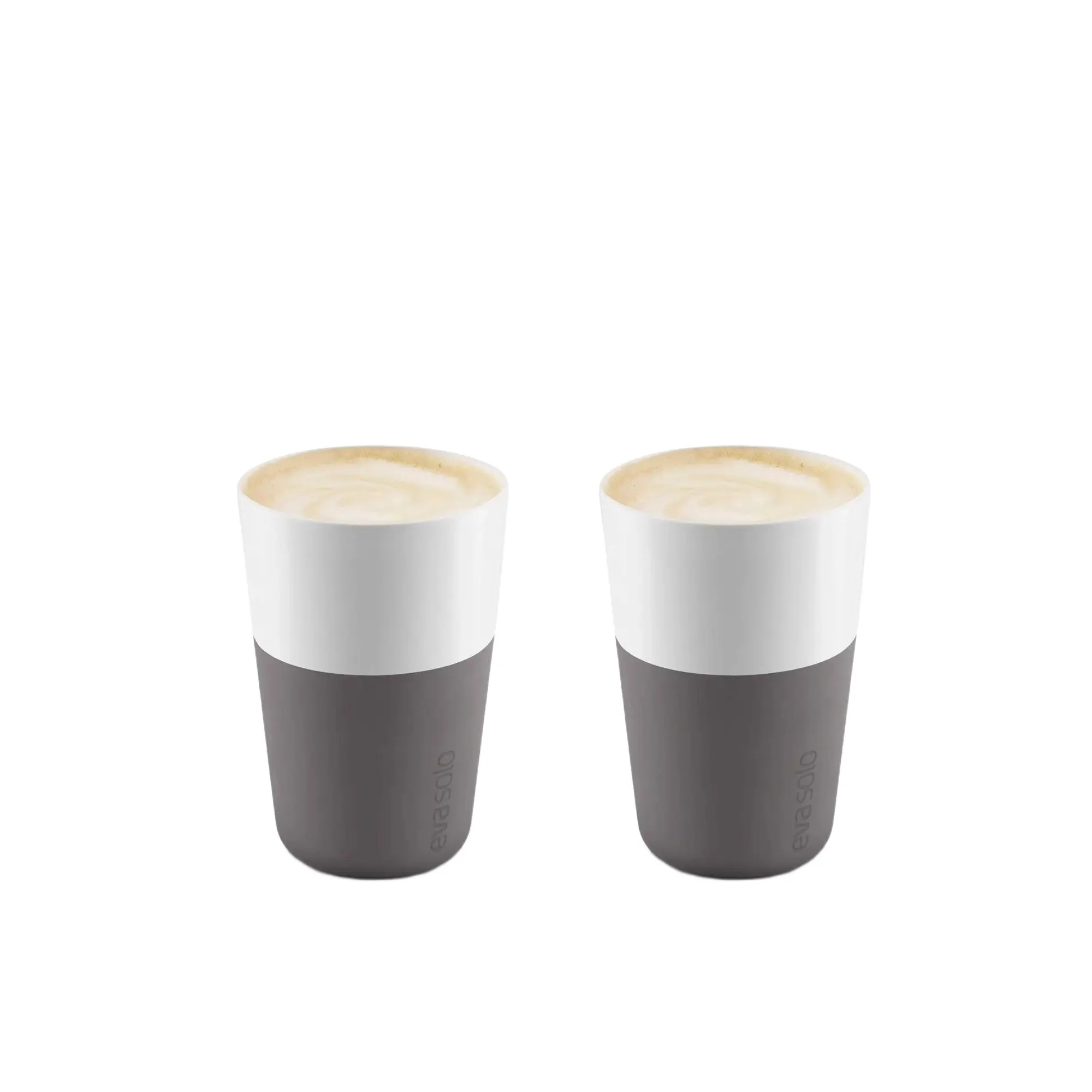 Zestaw 2 filiżanek do latte 360ml ELEPHANT szary biały