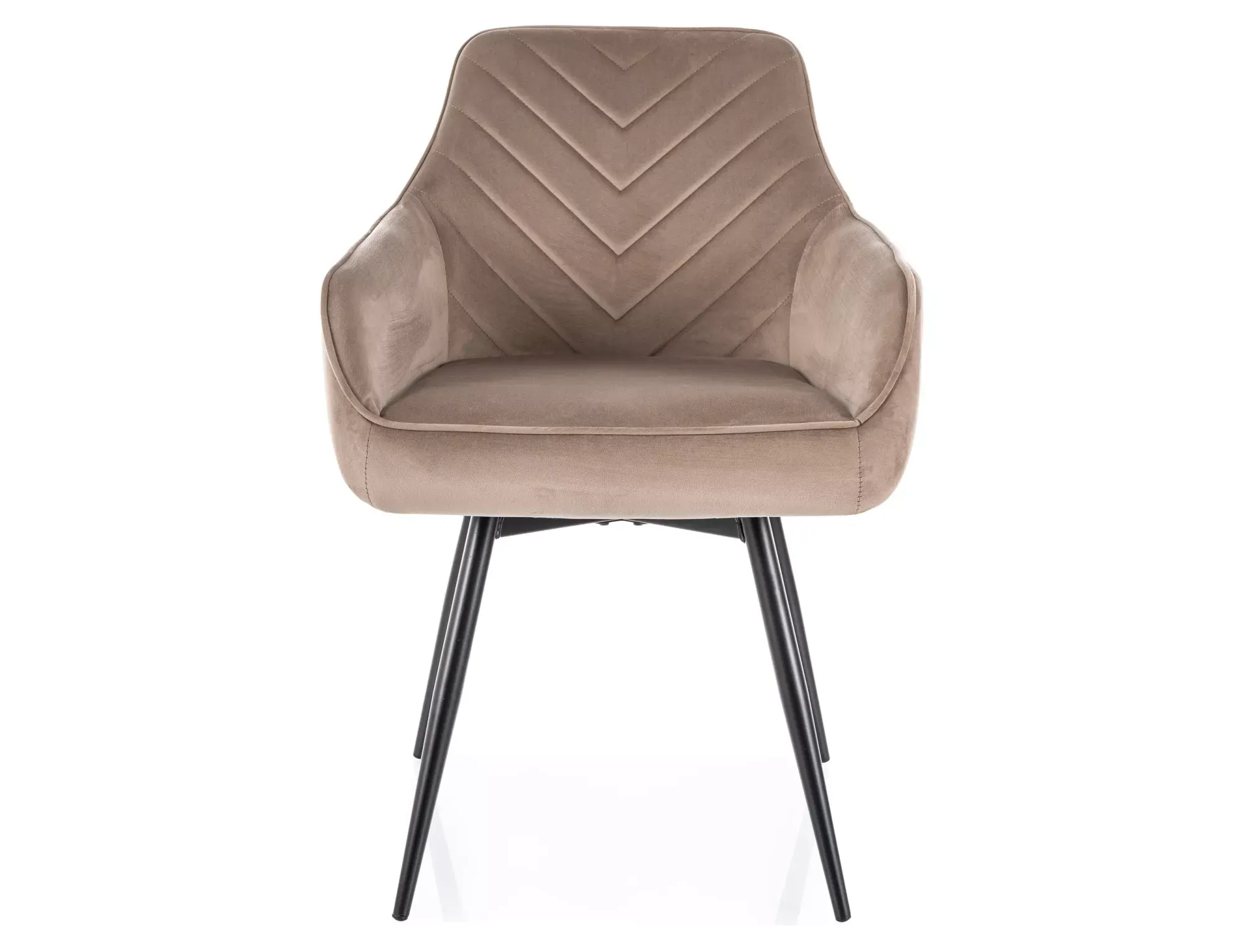 Krzesło tapicerowane SERVIO VELVET Bluvel 40 ciemny beż czarne nogi - SERVIOVCCBE