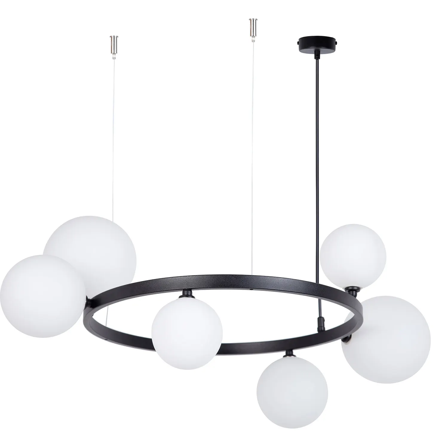 Lampa wisząca BOLERO 6 klosz biały