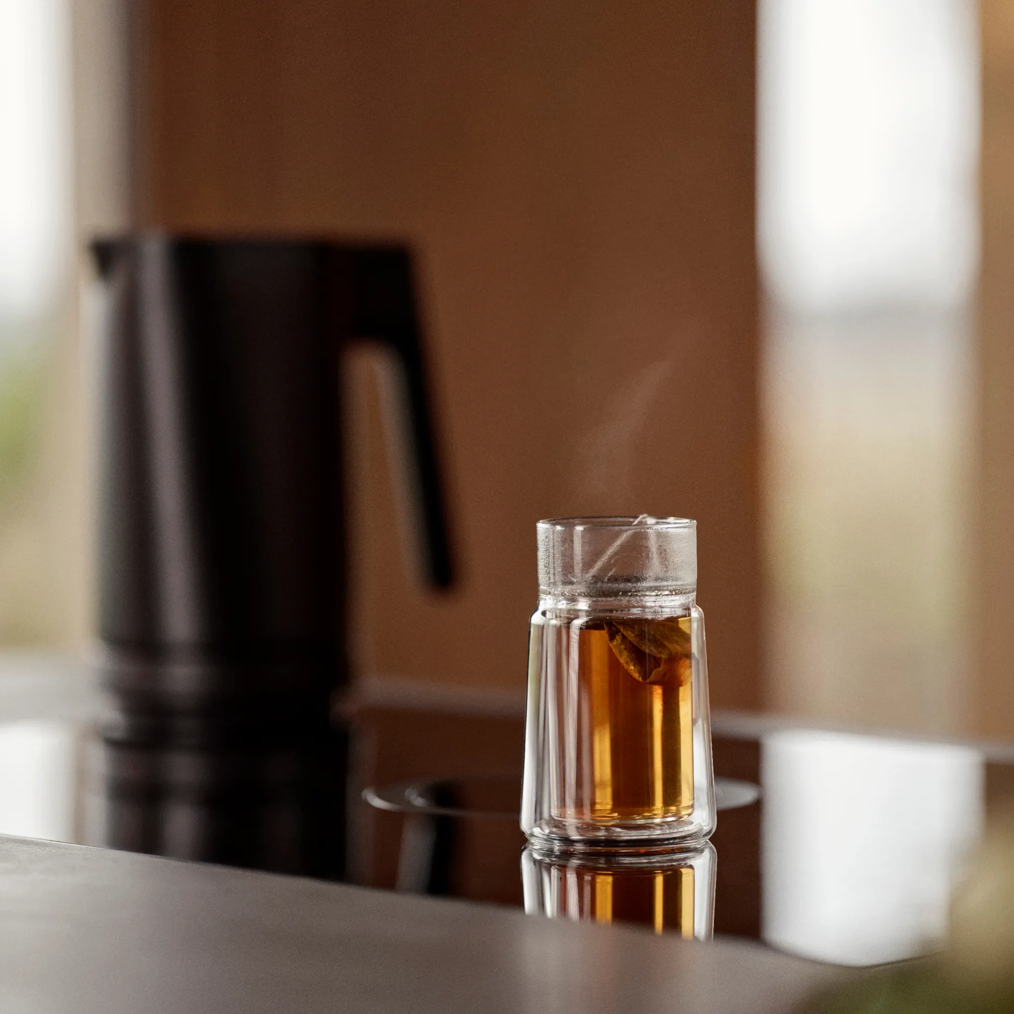 image czajnik, herbata, korek, szklany, napój