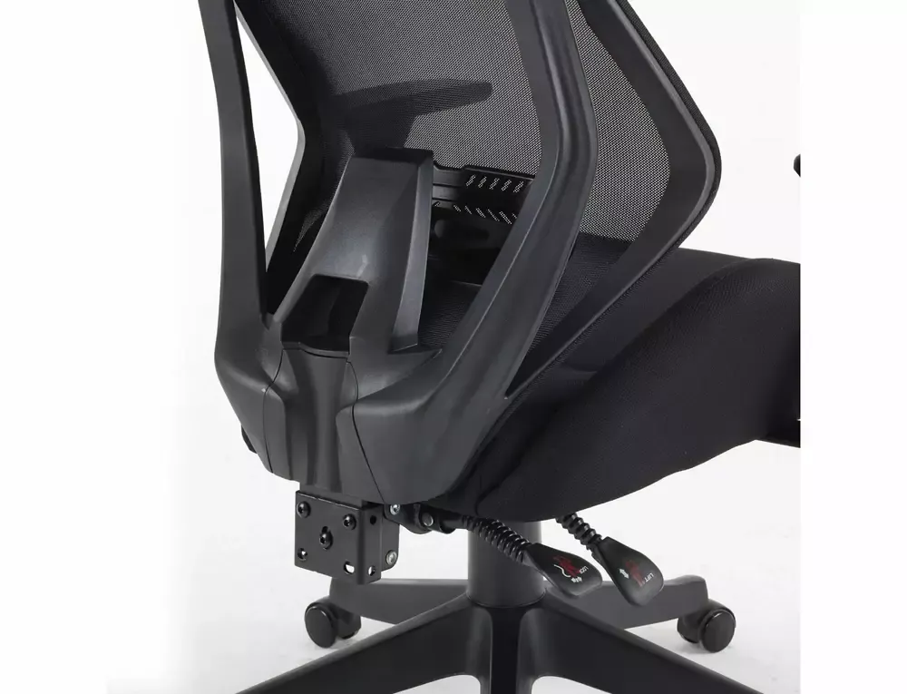Fotel obrotowy, ergonomiczny Q-406 M z regulowanym zagłówkiem, podłokietnikami, czarny Signal — zdjęcie 10