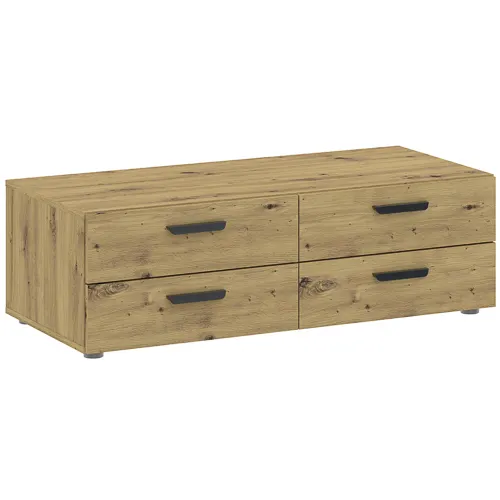 Komody niska z 4 szufladami BASIC TWO dąb artisan