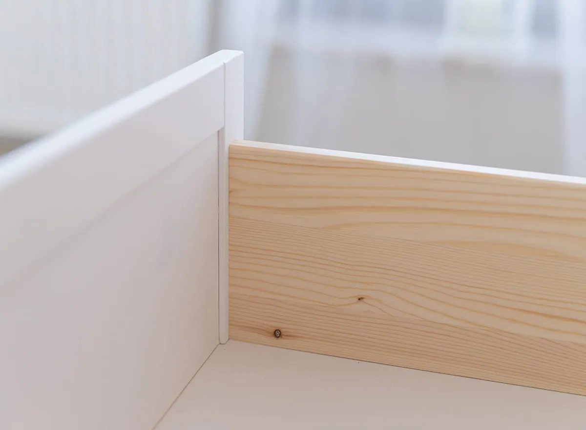 Komoda MARONE ELITE 3-drzwiowa z 3 szufladami biały, złocisty - PLMEL42