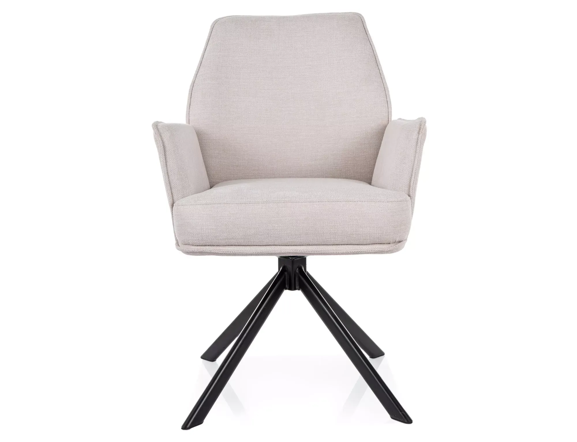 Krzesło obrotowe HUGO BREGO jasnobeżowe czarne nogi - HUGOBRCJBE22