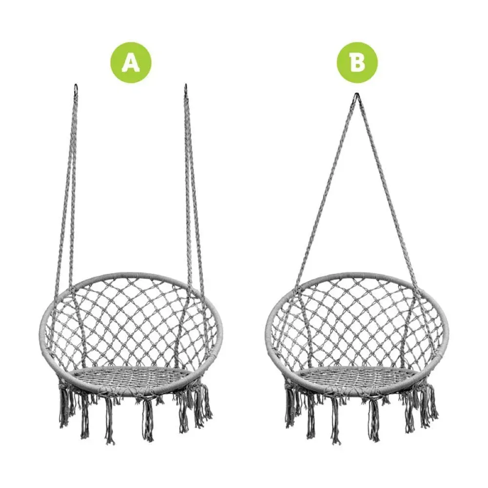 Fotel hamakowy BRASIL HOOP FI 60 cm szary - MI_5902659146892