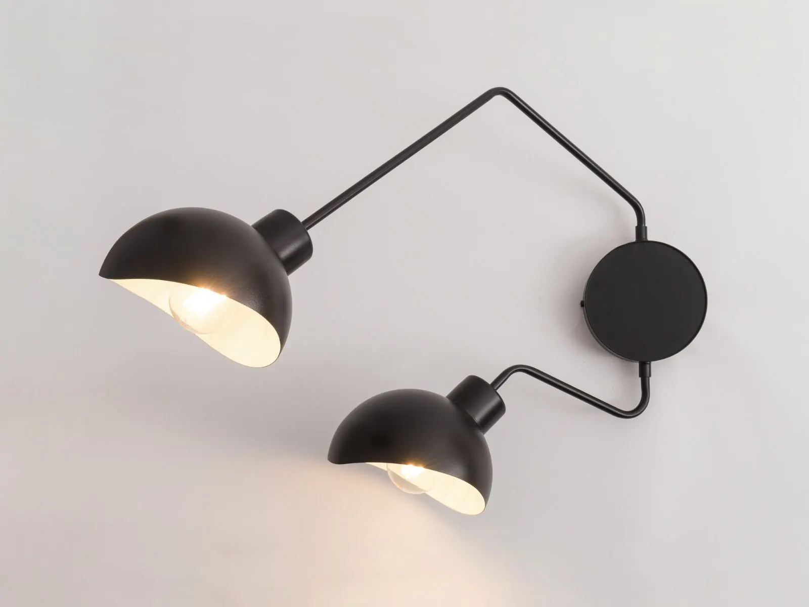 Kinkiet ROY 2 biało-czarny - SI_32496