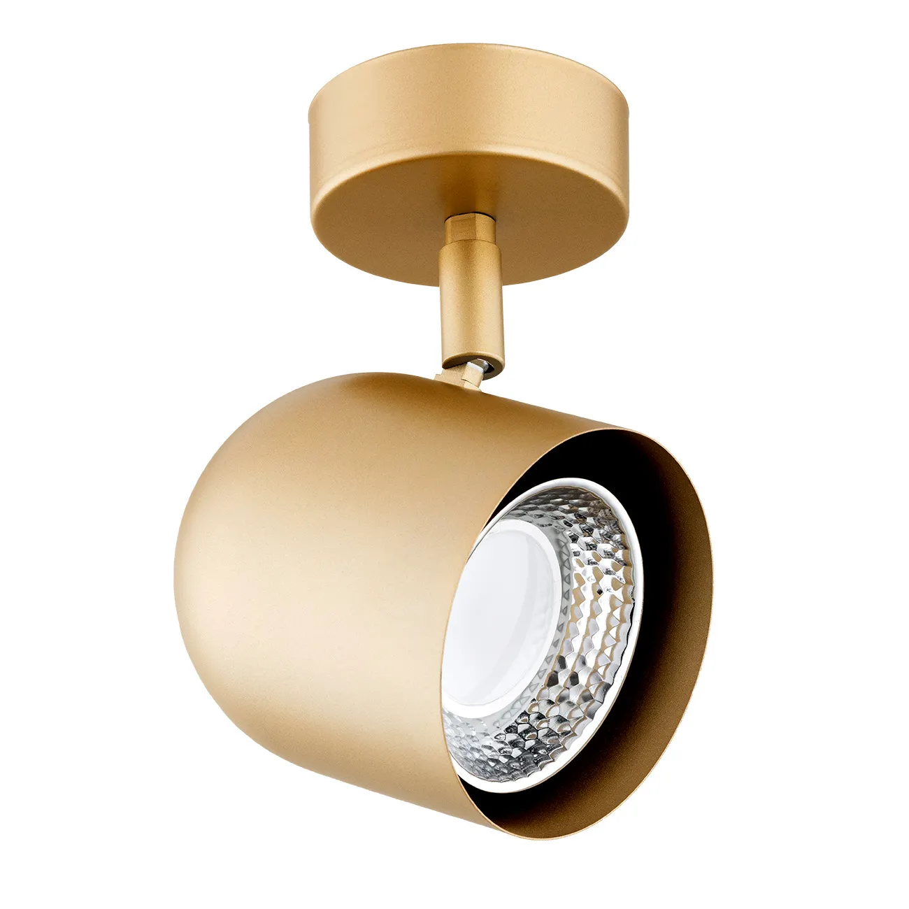 Kinkiet plafon ISOLA metalowy złoty mat regulowany - 8260