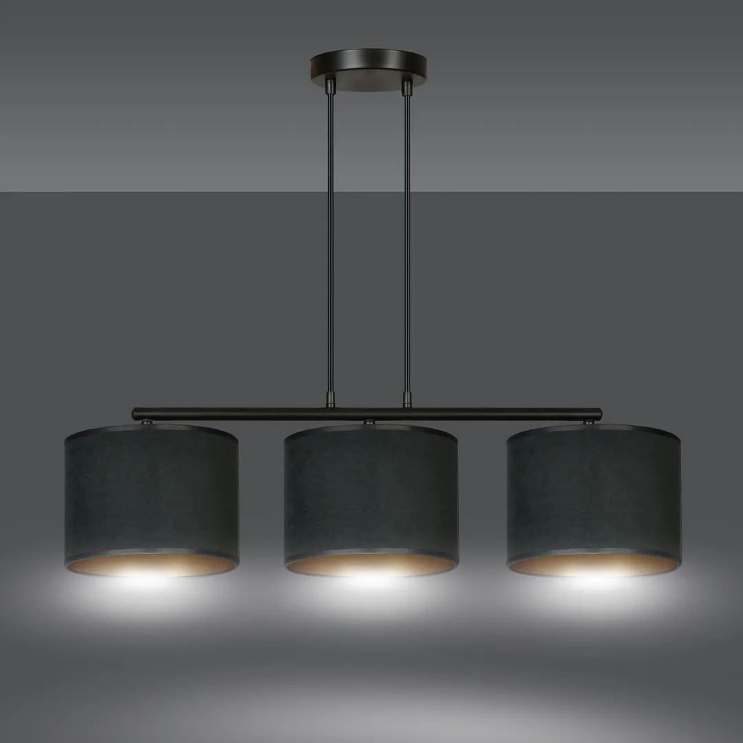 Lampa wisząca HILDE 3 czarny — zdjęcie 4
