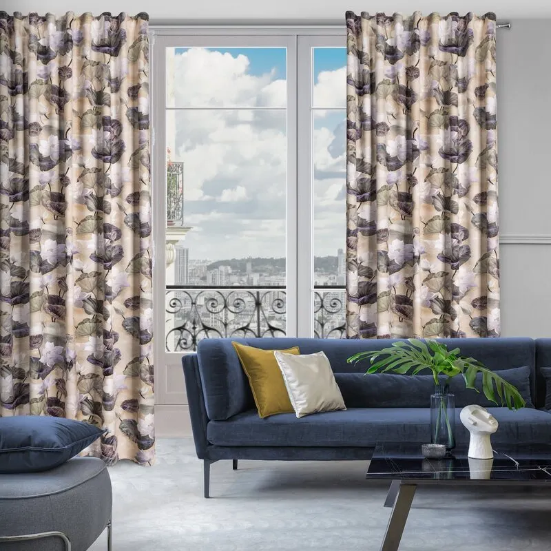 ZASŁONA GOTOWA LOTOS NA TAŚMIE 140X270 CM BEŻOWY - EU_410656