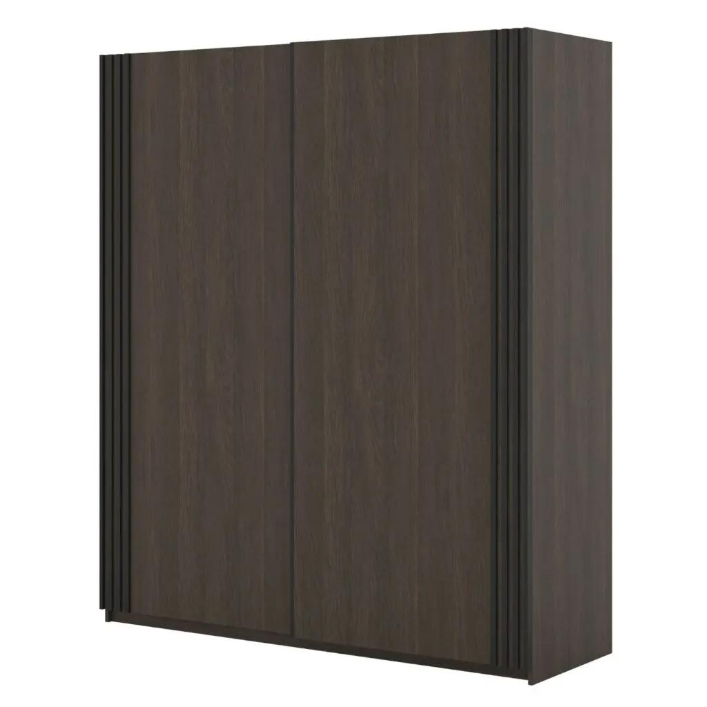 Szafa przesuwna z lamelami NIVA 180cm dąb dunin Meble, Szafa, Szafka