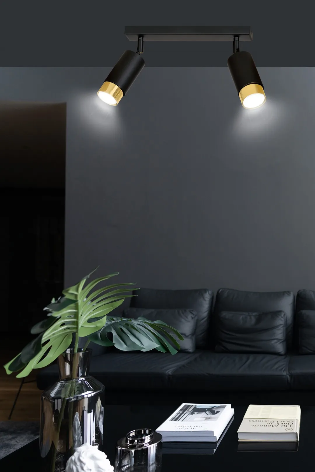 Lampa sufitowa HIRO 2 czarny złoty — zdjęcie 6