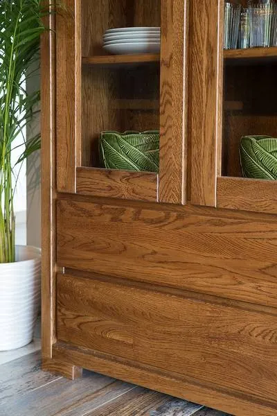 Witryna bukowa KW421 Naturalny DREWMAX - 33593