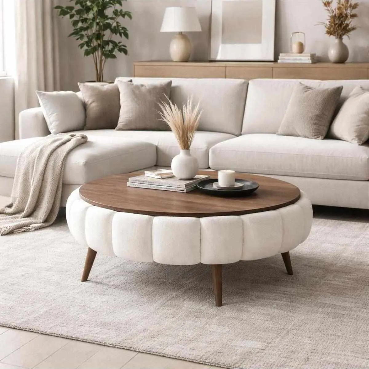 sofa, konsola, stolik, podnóżek, rama