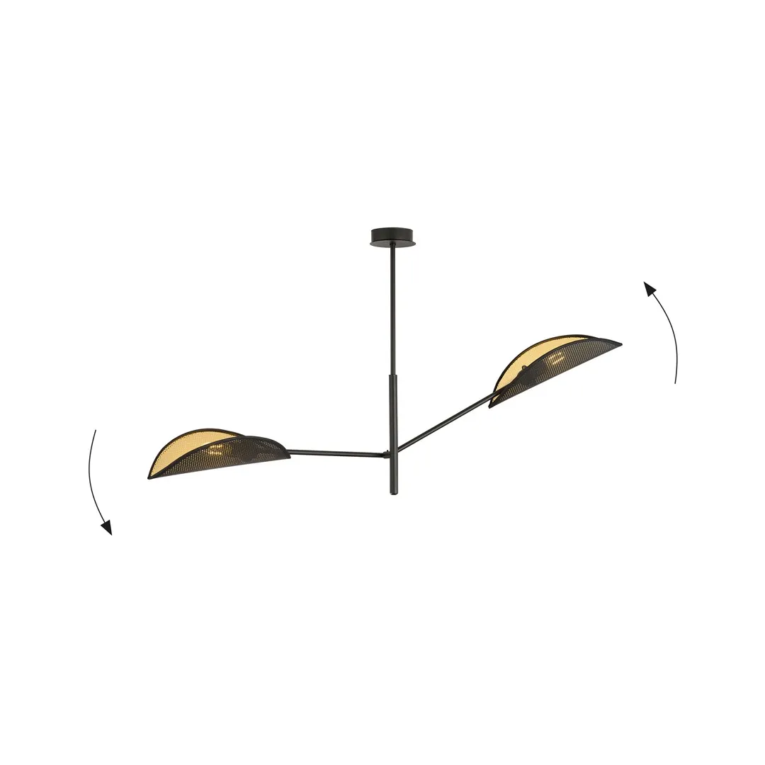 Lampa sufitowa VENE 2 czarny złoty — zdjęcie 3