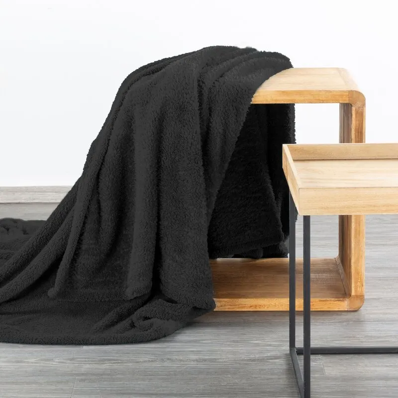 Miękki polarowy koc D91 LORI 200 X 220 cm Beżowy