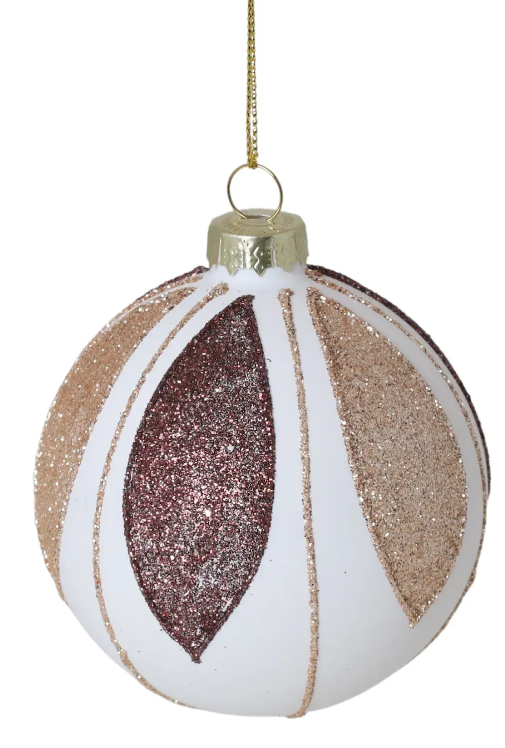 Bombka szklana 12 sztuk BIAŁO-ZŁOTA DISPLAY 3602 Bombka szklana 12 sztuk BIAŁO-ZŁOTA DISPLAY 3602