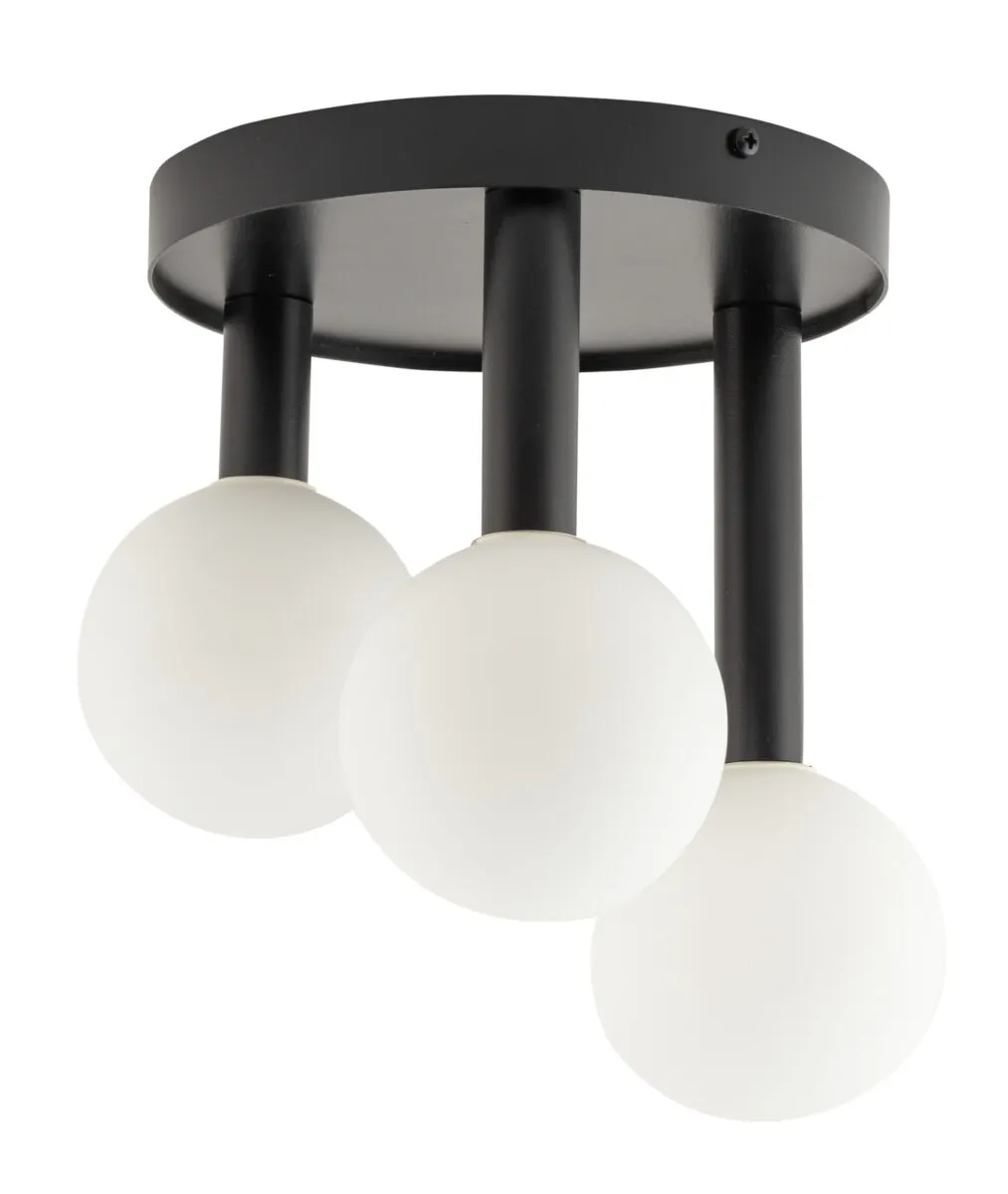 Lampa sufitowa/plafon PERLA 3 biało-czarny