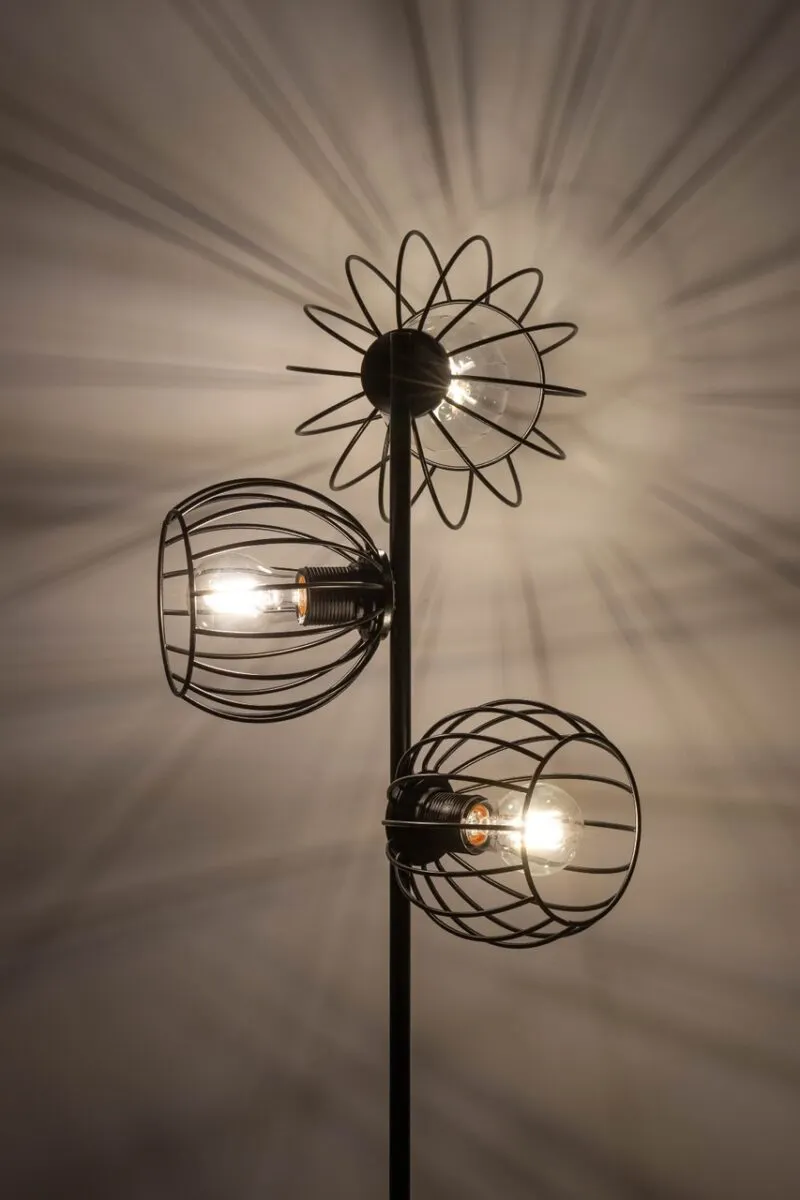 Lampa podłogowa MADAM 3 czarna - SI_32375