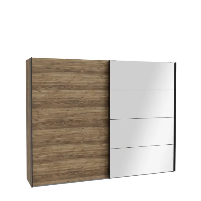 Szafa 2-drzwiowa z lustrem HAYATO 270x211x63 Świerk alpejski