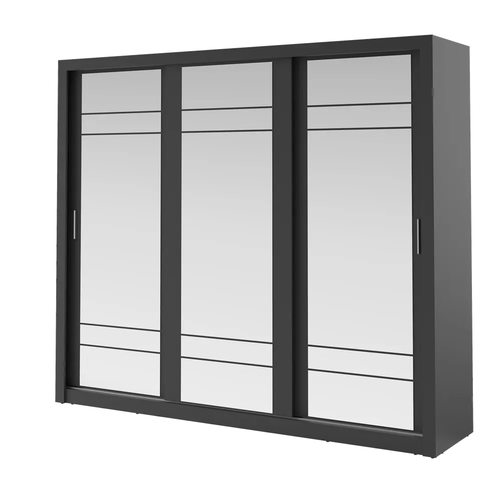 Szafa 3-drzwiowa ARTI AR-02 250cm czarna