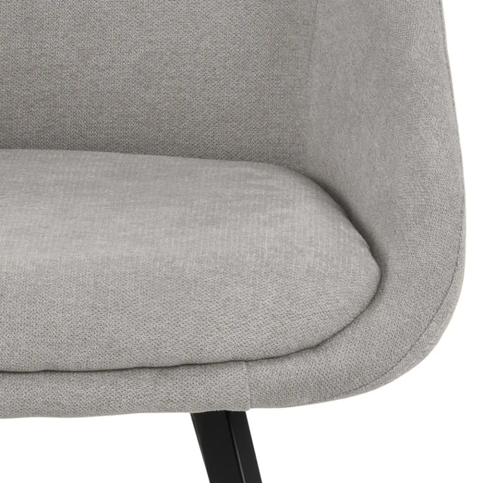 Krzesło Lana, jasnoszary- czarny ( zestaw 2 sztuk ) - 0000098132