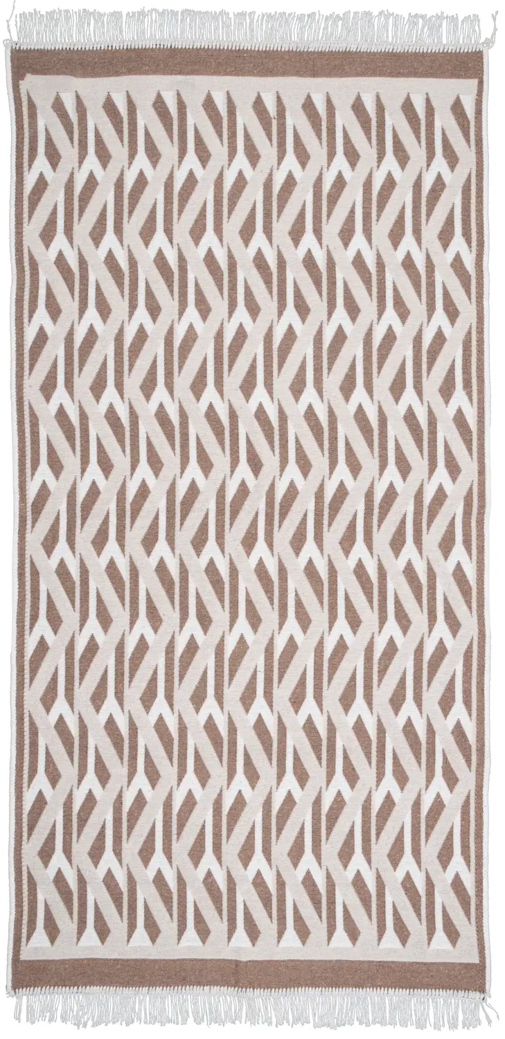 Dywan KILIM MODERN 80x150 cm geometria beżowy - MDK_506387