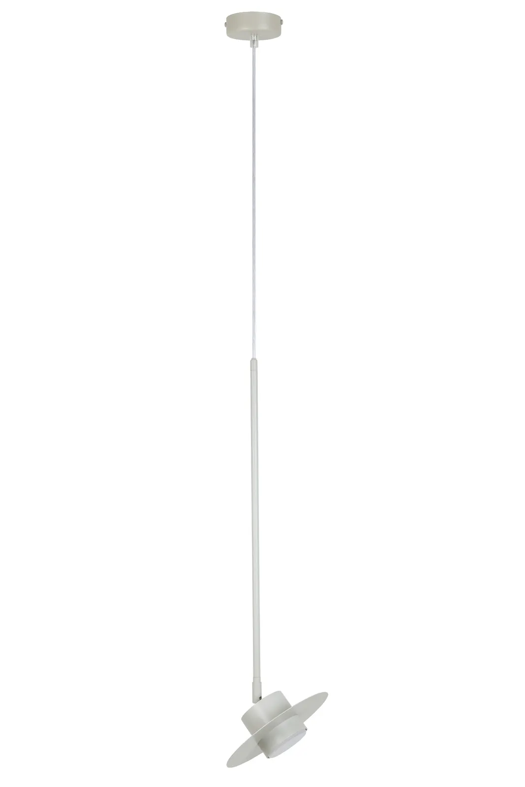 Lampa wisząca stalowa CHARLIE S dł. max 150 cm szary beż