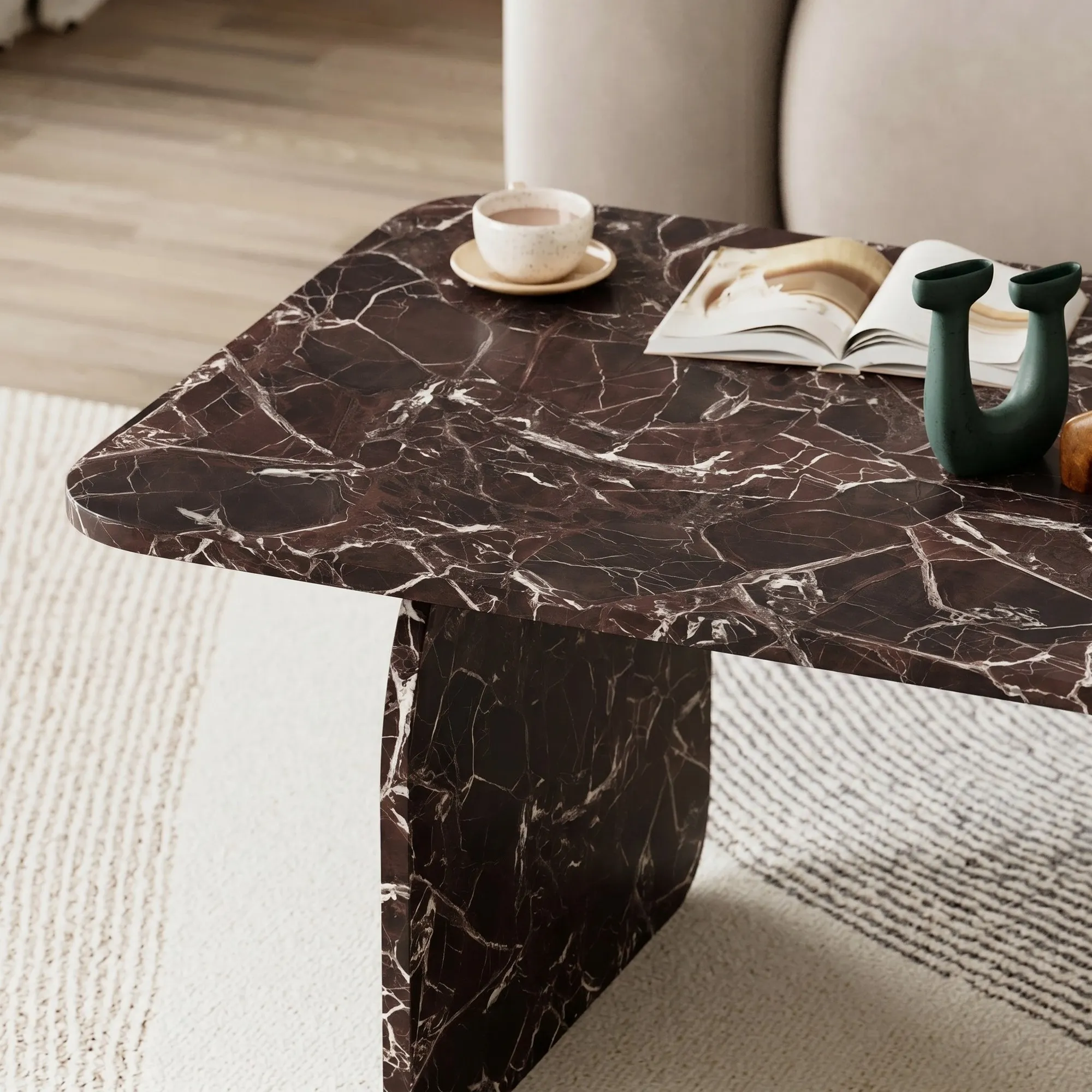 stół, marble, czarny, konstrukcja, marmur