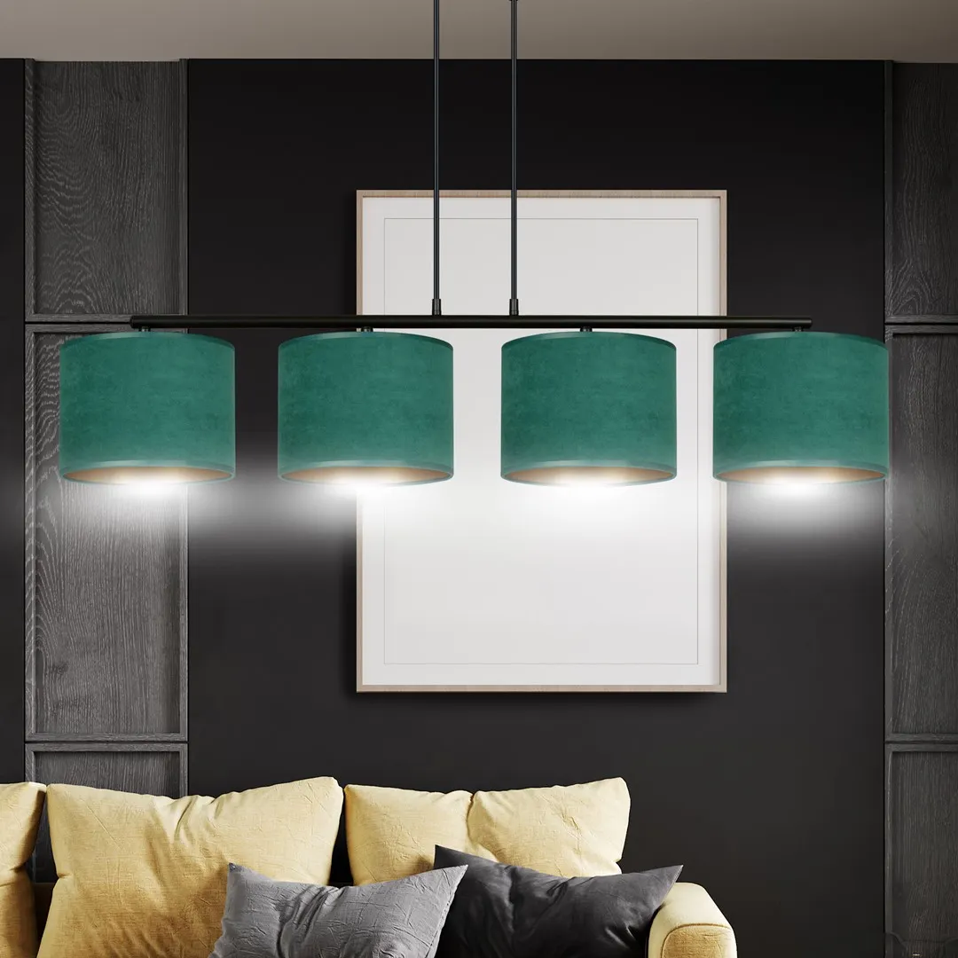 Lampa wisząca HILDE 4 czarny zielony — zdjęcie 7