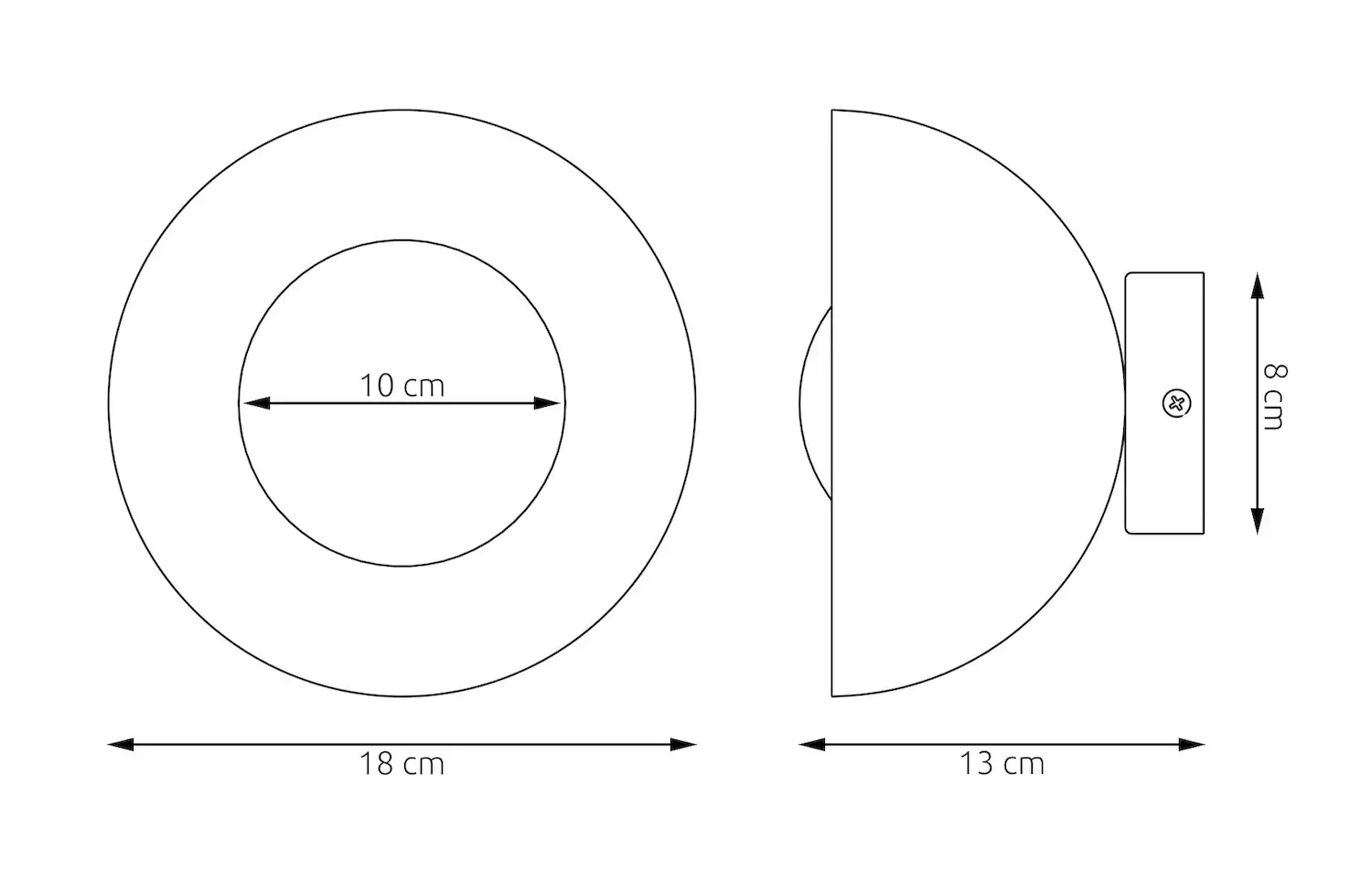 Kinkiet metalowy BIBI K1 czarny - 1544/K1