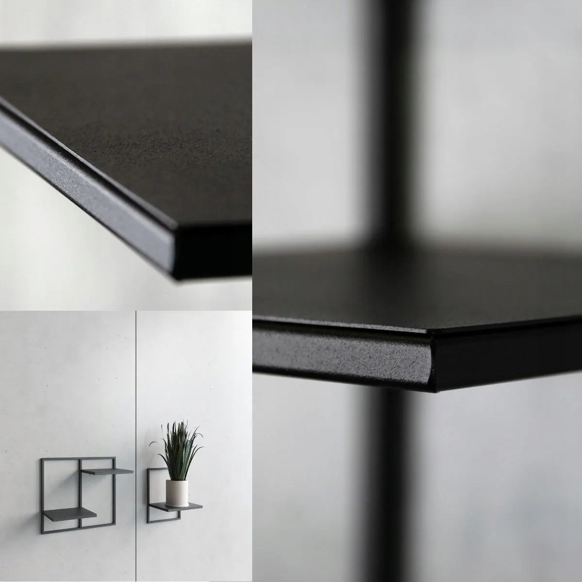 Kwietnik wiszący metalowy ELVEN M czarny - LD_TZ000176