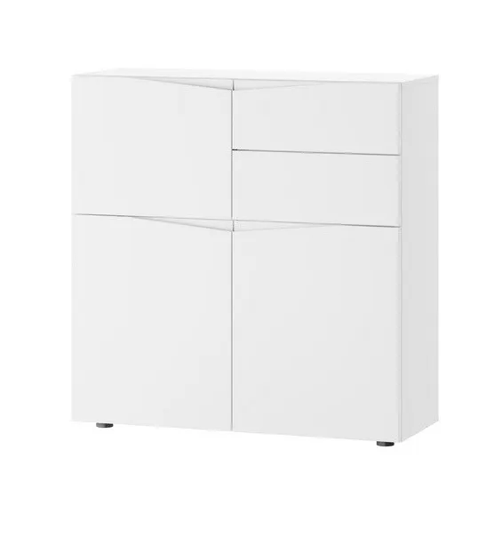 Komoda LUCCA 6 3-drzwiowa 2-szuflady biała 103x100x38cm Komoda LUCCA 6 3-drzwiowa 2-szuflady biała 103x100x38cm