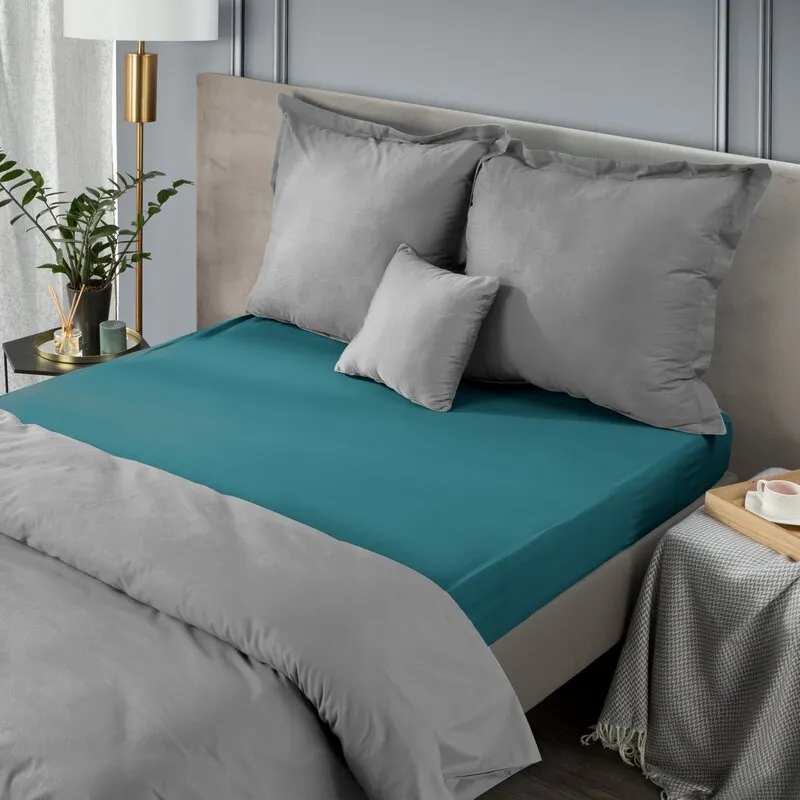 PRZEŚCIERADŁO Z GUMKĄ NOVA3 180 X 200 X 30 CM TURKUSOWE - EU_400181