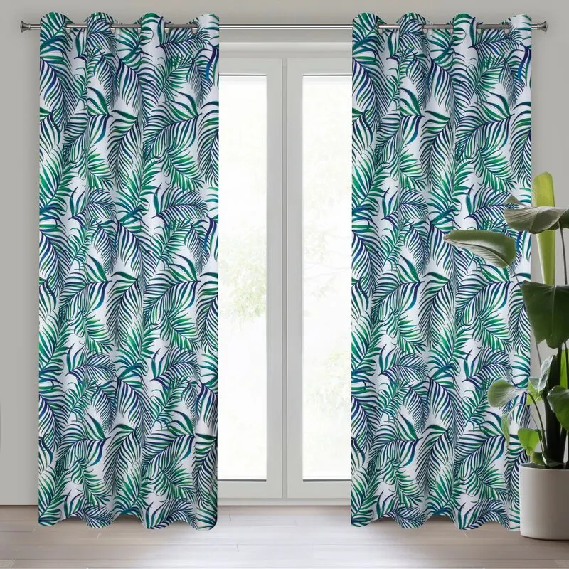 ZASŁONA GOTOWA D91 PALMS 02 140 X 250 CM BIAŁY ZASŁONA GOTOWA D91 PALMS 02 140 X 250 CM BIAŁY