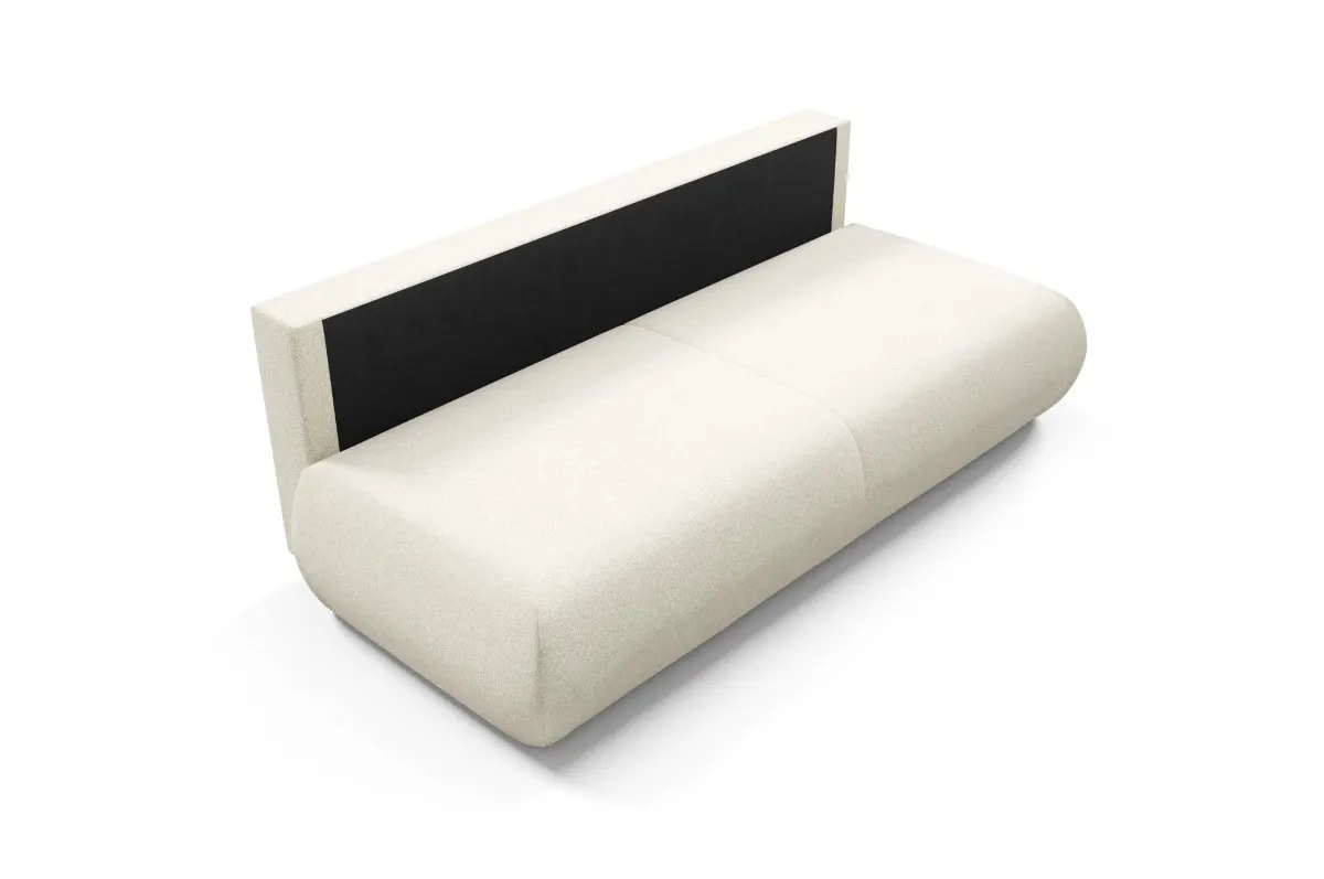 Sofa rozkładana z pojemnikiem PUENTE 214 cm kremowa — zdjęcie 7
