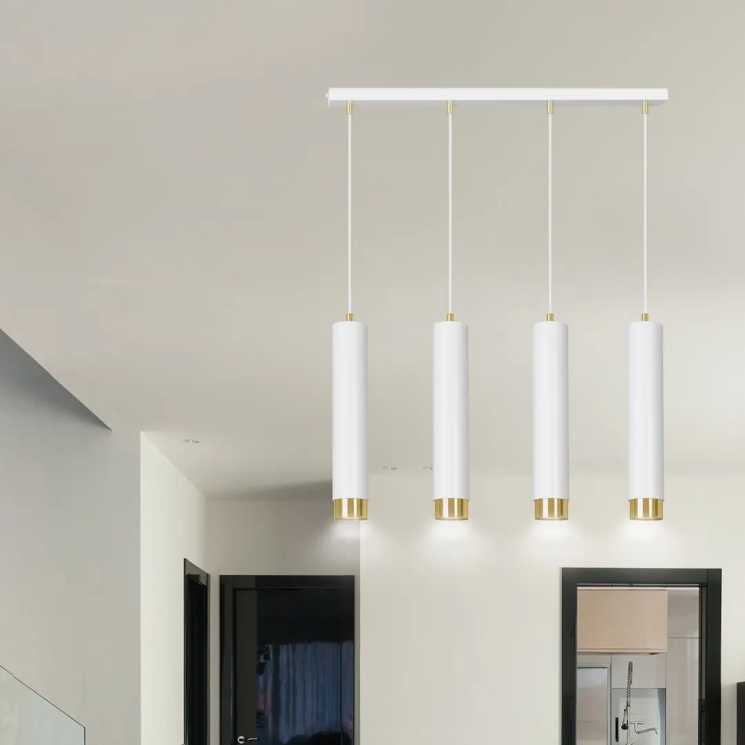 Lampa wisząca KIBO 4 biały złoty — zdjęcie 5